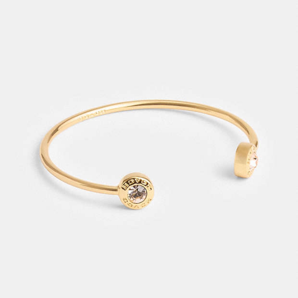 Coach Gold Open Circle Cuff Bracelet